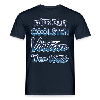 Für Die Coolsten Väter Der Welt Sport Unterhaltung - Männer T-Shirt - Navy - Vorne - AI Model Male 178 light (178cm)