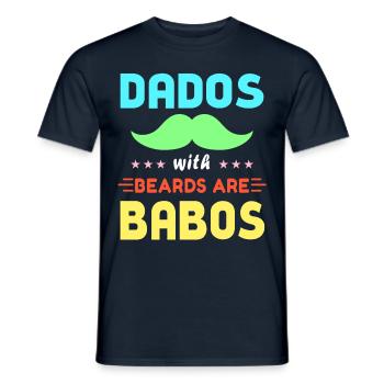 Muchas Grande Pa Daddy Oldie Dados with beards are - Men's T-Shirt - navy - Front - AI Model Male 178 light (178cm)