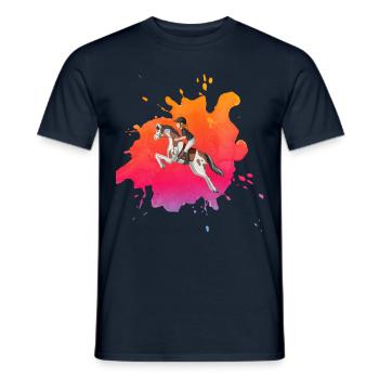 Haflinger Équitation Chevaux Filles Poney Rider Écurie - T-shirt homme - marine - Devant - AI Model Male 178 light (178cm)