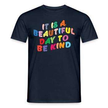 It's a nice day to be friendly - Men's T-Shirt - navy - Front - AI Model Male 178 light (178cm)