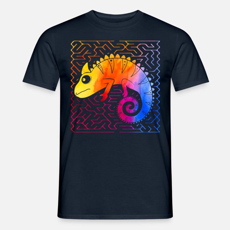 Chameleon - Männer T-Shirt - Navy