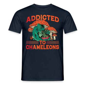 Addicted to Chameleons - Men's T-Shirt - navy - Front - AI Model Male 178 light (178cm)