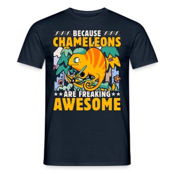 Parce que les caméléons sont impressionnants - T-shirt homme - marine - Devant - AI Model Male 178 light (178cm)