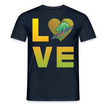 Chameleon Love - Men's T-Shirt - navy - Front - AI Model Male 178 light (178cm)