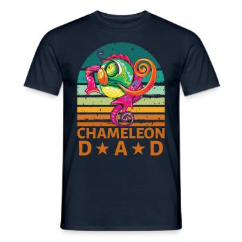 Chameleon Dad - Men's T-Shirt - navy - Front - AI Model Male 178 light (178cm)