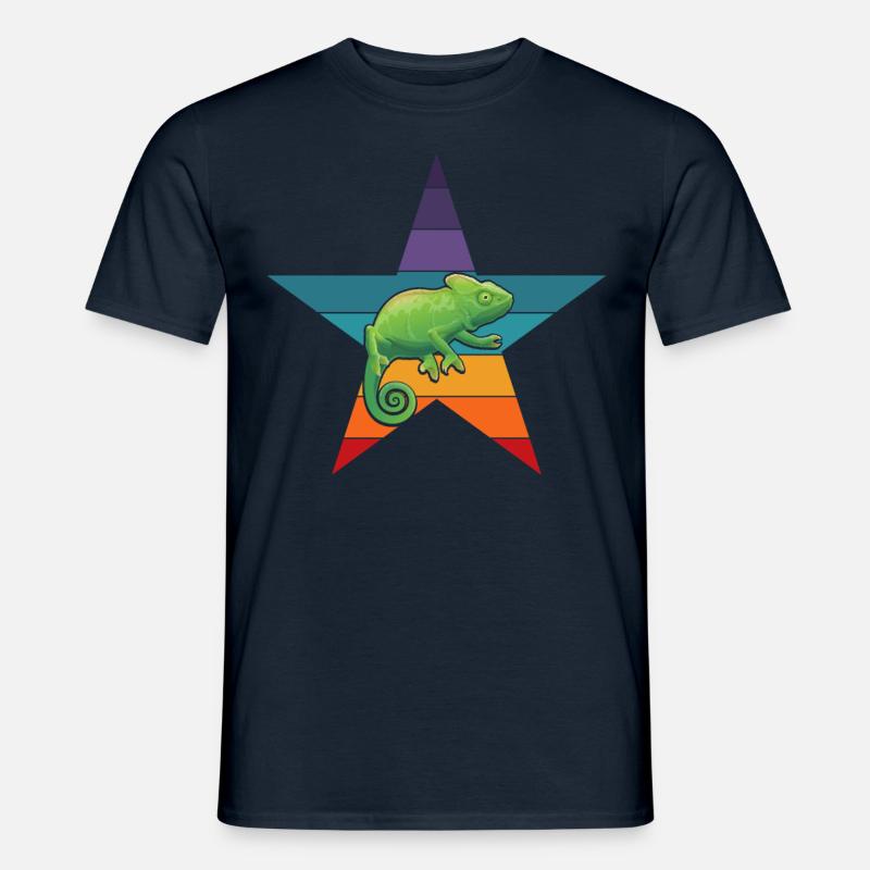 Chameleon - Männer T-Shirt - Navy