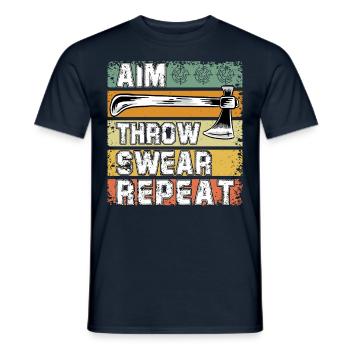Viser lancer jurer Répéter - T-shirt homme - marine - Devant - AI Model Male 178 light (178cm)