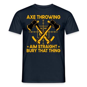 Axe Throwingai, enterrez directement cette chose - T-shirt homme - marine - Devant - AI Model Male 178 light (178cm)