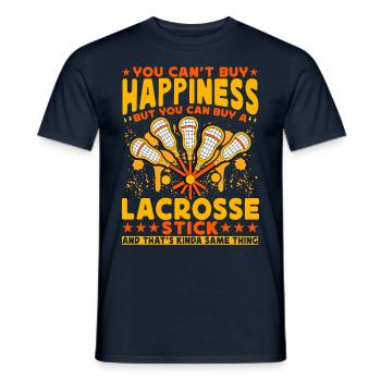 Lacrosse Lustige Sprüche - Männer T-Shirt - Navy - Vorne - AI Model Male 178 light (178cm)