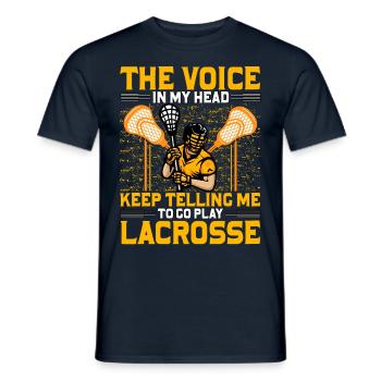 The Voice in my Head keep telling me to play - Männer T-Shirt - Navy - Vorne - AI Model Male 178 light (178cm)