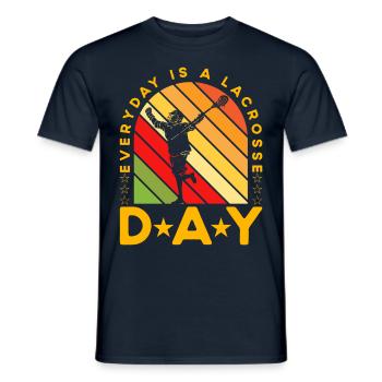 Everyday is a Lacrosse Day - Männer T-Shirt - Navy - Vorne - AI Model Male 178 light (178cm)