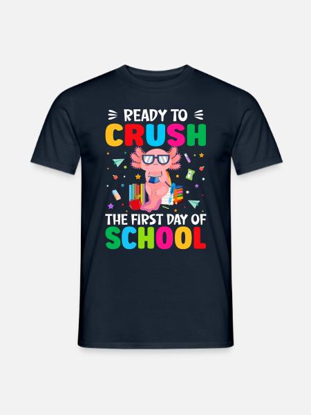Bereit, Den Ersten Schultag Zu Überstehen - Männer T-Shirt - Navy