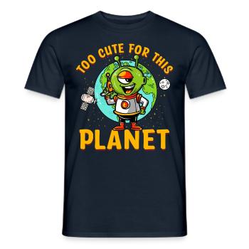Trop mignon pour cette planète - T-shirt homme - marine - Devant - AI Model Male 178 light (178cm)