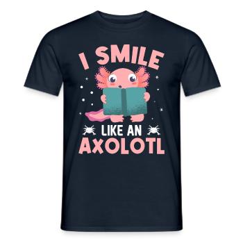 Fantastisch Ich Lächle Wie Ein Axolotl - Männer T-Shirt - Navy - Vorne - AI Model Male 178 light (178cm)