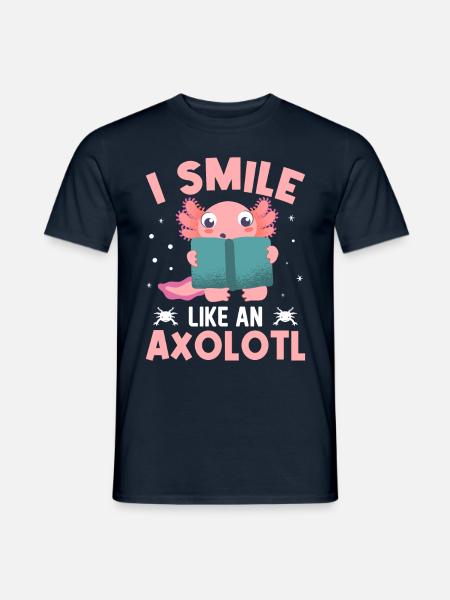 Fantastiskt jag ler som en axolotl - T-shirt herr - marinblå