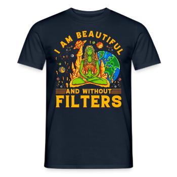 Je suis belle et sans filtres - T-shirt homme - marine - Devant - AI Model Male 178 light (178cm)