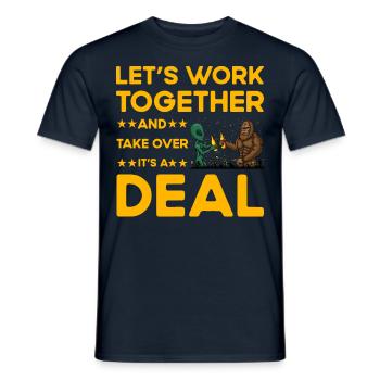Alien Funny Quote - Männer T-Shirt - Navy - Vorne - AI Model Male 178 light (178cm)