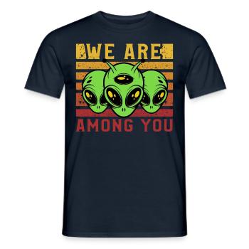 Nous sommes parmi vous - T-shirt homme - marine - Devant - AI Model Male 178 light (178cm)