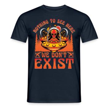 Nothing to see here we don't exist - Men's T-Shirt - navy - Front - AI Model Male 178 light (178cm)