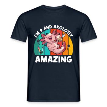 Ich Bin 9 Und Finde Es Toll, Bier Zu Trinken. - Männer T-Shirt - Navy - Vorne - AI Model Male 178 light (178cm)