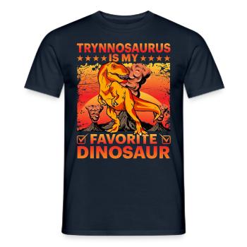 Trynnosaurus is my favorite Dinosaur - Men's T-Shirt - navy - Front - AI Model Male 178 light (178cm)