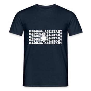 Assistant médical Spooky Ghost Repeat - T-shirt homme - marine - Devant - AI Model Male 178 light (178cm)