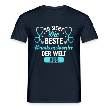 So Sieht Die Beste Krankenschwester Der Welt Aus - Männer T-Shirt - Navy - Vorne - AI Model Male 178 light (178cm)