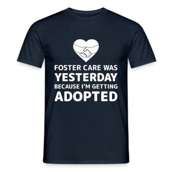 Foster Parents National Adoption Rescue Day Heart - Men's T-Shirt - navy - Front - AI Model Male 178 light (178cm)