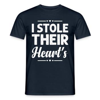 I Have Her Heart Adoption Day Care Hearts - Men's T-Shirt - navy - Front - AI Model Male 178 light (178cm)
