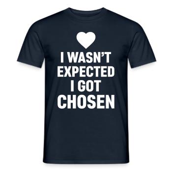 I was selected, not expected adoption day - Men's T-Shirt - navy - Front - AI Model Male 178 light (178cm)