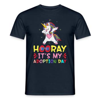 My adoption day today People care for children - Men's T-Shirt - navy - Front - AI Model Male 178 light (178cm)