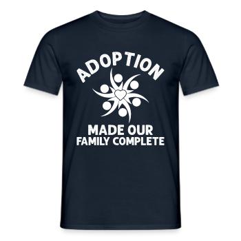The adoption has completed our family - Men's T-Shirt - navy - Front - AI Model Male 178 light (178cm)