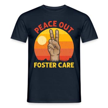 Peace Out Foster Care Keine Auswahl-ideen-spiele - Männer T-Shirt - Navy - Vorne - AI Model Male 178 light (178cm)