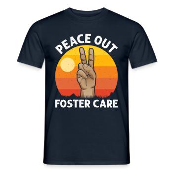 Peace Out Foster Care No more selection games - Men's T-Shirt - navy - Front - AI Model Male 178 light (178cm)