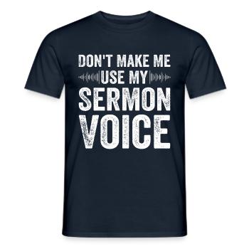 Do not force me to use my psalm voice - Men's T-Shirt - navy - Front - AI Model Male 178 light (178cm)