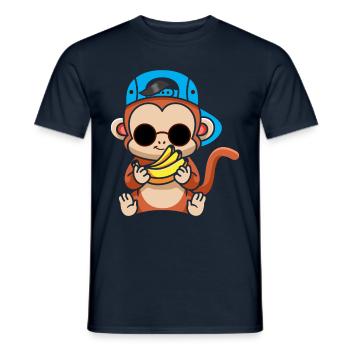 Just Freaking Love Monkeys And Bananas - Men's T-Shirt - navy - Front - AI Model Male 178 light (178cm)