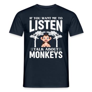Si vous voulez que je vous écoute, parlez du - T-shirt homme - marine - Devant - AI Model Male 178 light (178cm)