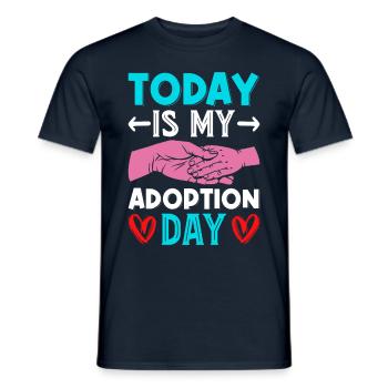 Aujourd’hui, c’est mon jour d’adoption Journée de sauvetage pour un - T-shirt homme - marine - Devant - AI Model Male 178 light (178cm)