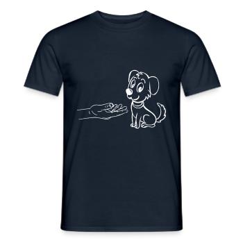 Happy Adoption Day Dog Puppy Cute - Men's T-Shirt - navy - Front - AI Model Male 178 light (178cm)