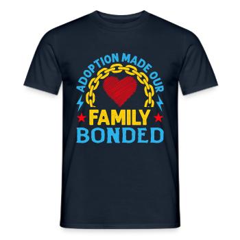L’adoption a soudé notre famille - T-shirt homme - marine - Devant - AI Model Male 178 light (178cm)