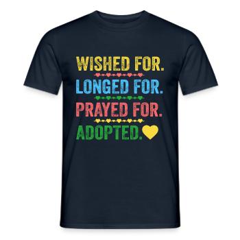 Désiré, désiré, prié pour les enfants adoptés - T-shirt homme - marine - Devant - AI Model Male 178 light (178cm)