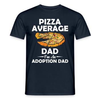 Pizza Average Dad I'm An Adoption Dad Loves Kids - Men's T-Shirt - navy - Front - AI Model Male 178 light (178cm)