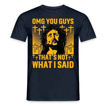 OMG vous les gars ce n’est pas ce que j’ai dit - T-shirt homme - marine - Devant - AI Model Male 178 light (178cm)