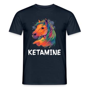 Ketamin Pferd Reiten Mädchen, Das Pferde Liebt - Männer T-Shirt - Navy - Vorne - AI Model Male 178 light (178cm)