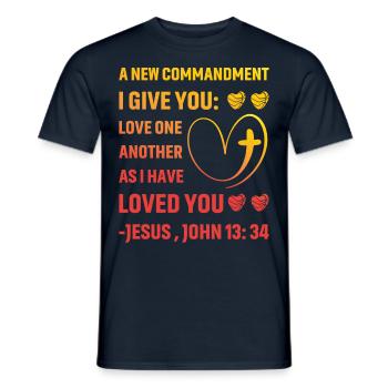 Citation du christianisme - T-shirt homme - marine - Devant - AI Model Male 178 light (178cm)