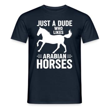 Un seul gars qui aime les chevaux arabes Culture Club - T-shirt homme - marine - Devant - AI Model Male 178 light (178cm)
