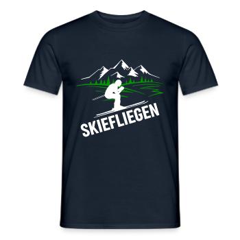 Skiefliegen Sport Winter Skispringen - Männer T-Shirt - Navy - Vorne - AI Model Male 178 light (178cm)