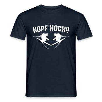 Kopf Hoch Skispringen Wintersport Ski Sport - Männer T-Shirt - Navy - Vorne - AI Model Male 178 light (178cm)