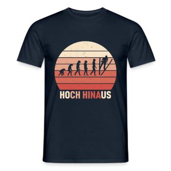 Hoch Hinaus Sonnenhintergrund Skispringen - Männer T-Shirt - Navy - Vorne - AI Model Male 178 light (178cm)