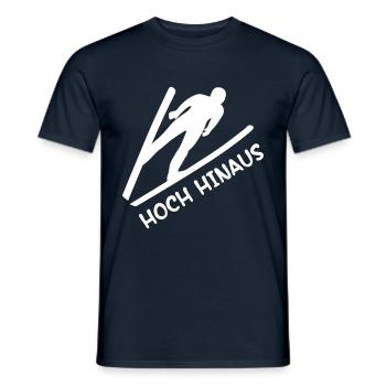 Hoch Hinaus Skispringen Winter - Männer T-Shirt - Navy - Vorne - AI Model Male 178 light (178cm)